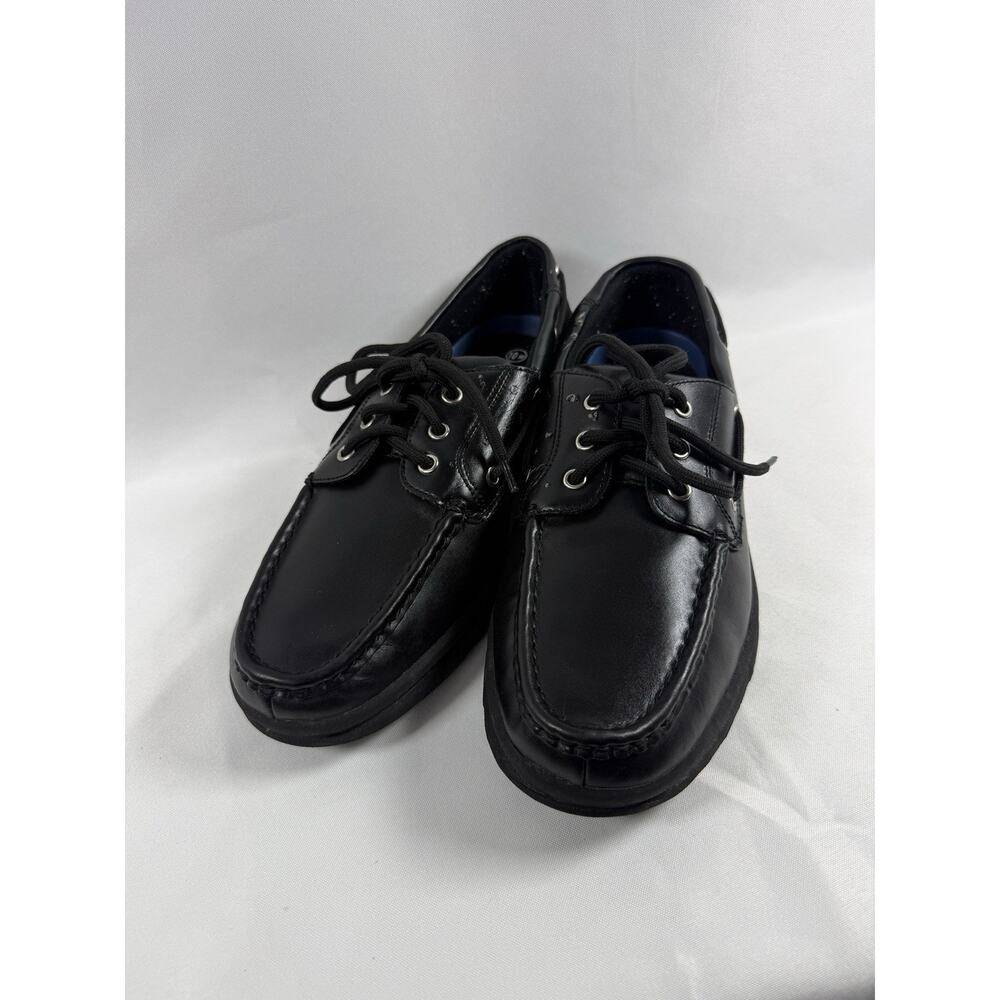 Dr Scholl’s Black Boat Shoes Men Size 10 3E Wide Comfort Casual Loafers